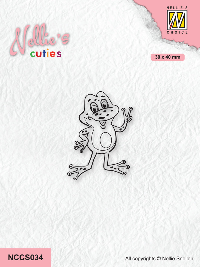 Nellie's Choice Clear Stamp Nellie's Cuties - Frog Series - Frog-4-1