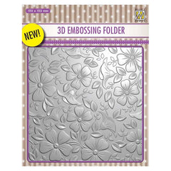 Nellie's Choice 6 x 6 3D Embossing Folder Flowers 3-1