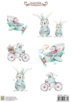 Nellie's Vintage Sheets A4 Easter 2 Sheets-3