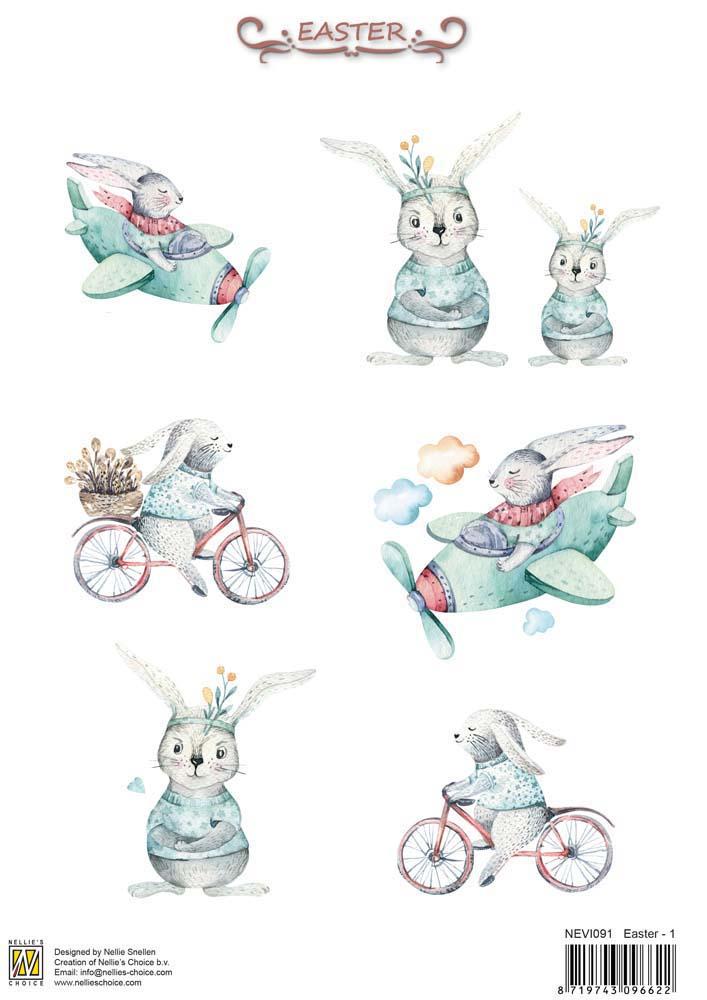 Nellie's Vintage Sheets A4 Easter 2 Sheets-3