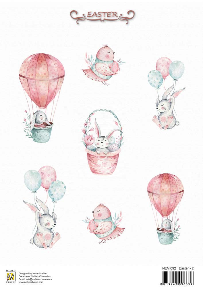 Nellie's Vintage Sheets A4 Easter 2 Sheets-4