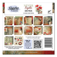 Lot de papiers 6x6 Never Forgotten de 3Quarter Designs-1