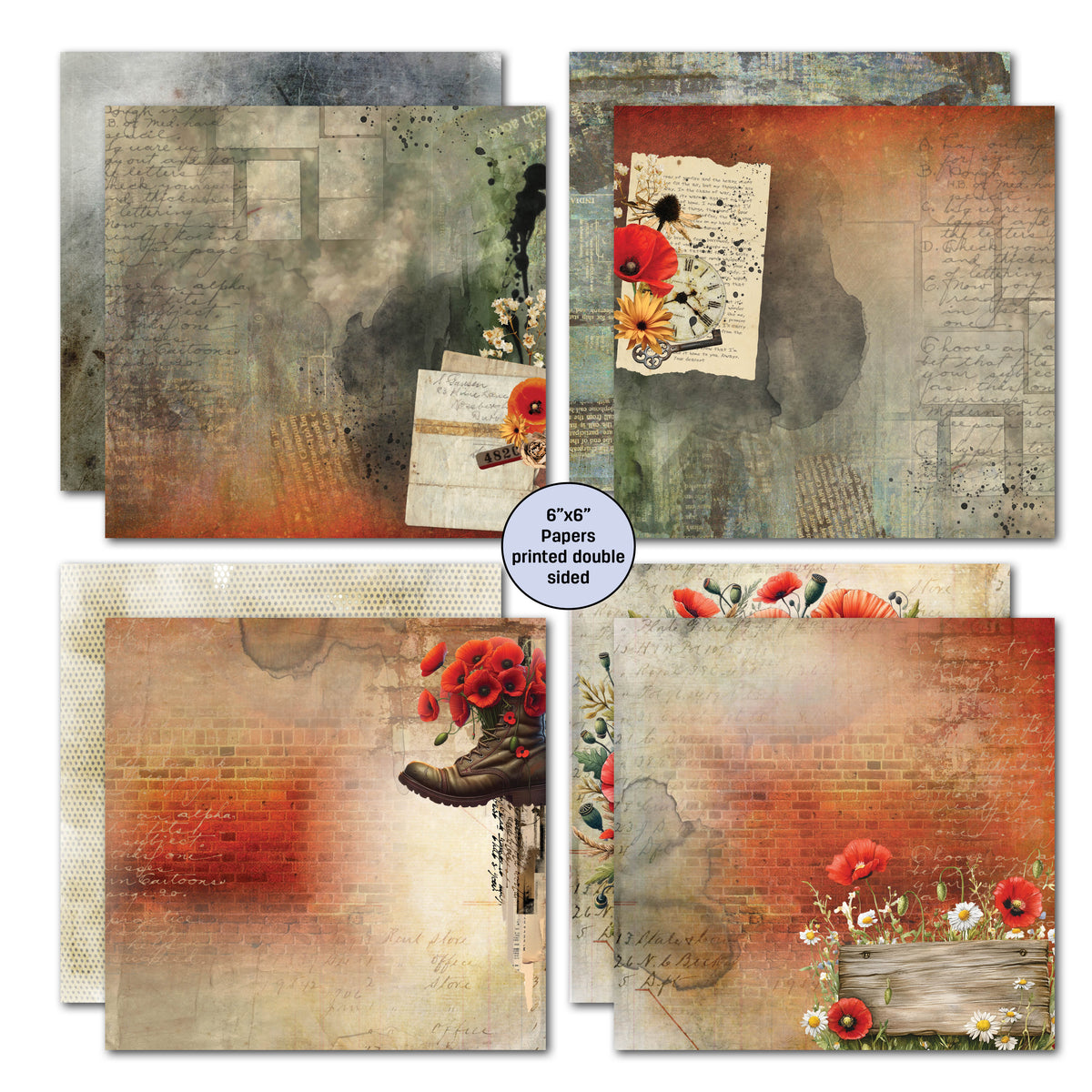Lot de papiers 6x6 Never Forgotten de 3Quarter Designs-3