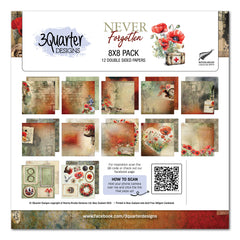 Pack de papiers 20x20 cm 3Quarter Designs Never Forgotten-1