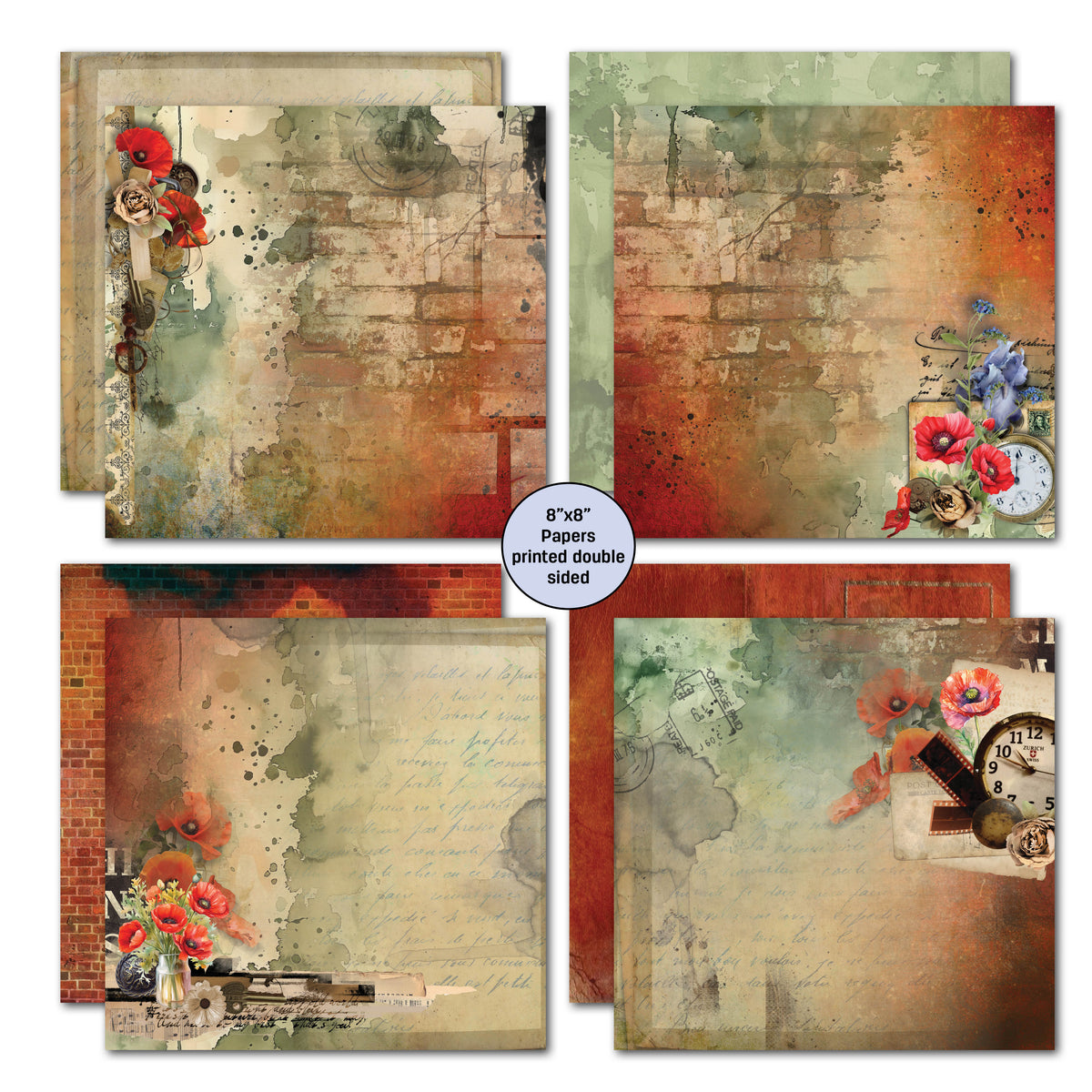 Pack de papiers 20x20 cm 3Quarter Designs Never Forgotten-2