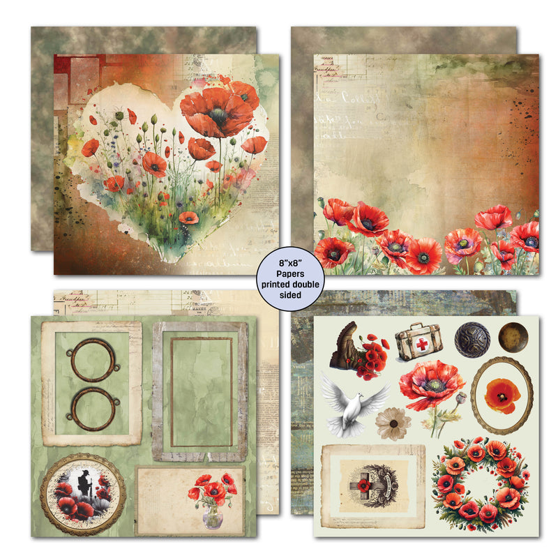 Pack de papiers 20x20 cm 3Quarter Designs Never Forgotten-4