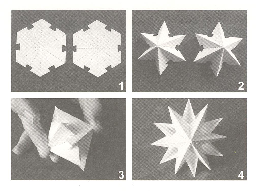 Nellie's Folding Die - Christmas Ball Star Small-3