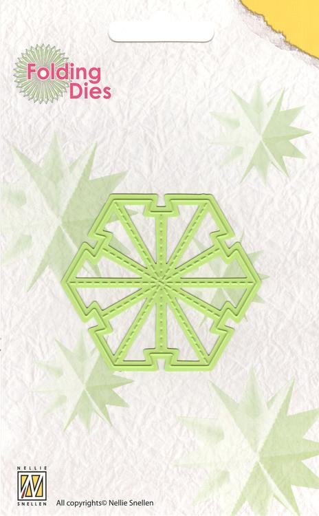 Nellie's Folding Die - Christmas Ball Star Small-1
