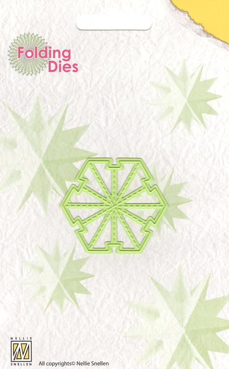 Nellie's Folding Die - Christmas Ball Star Mini-1