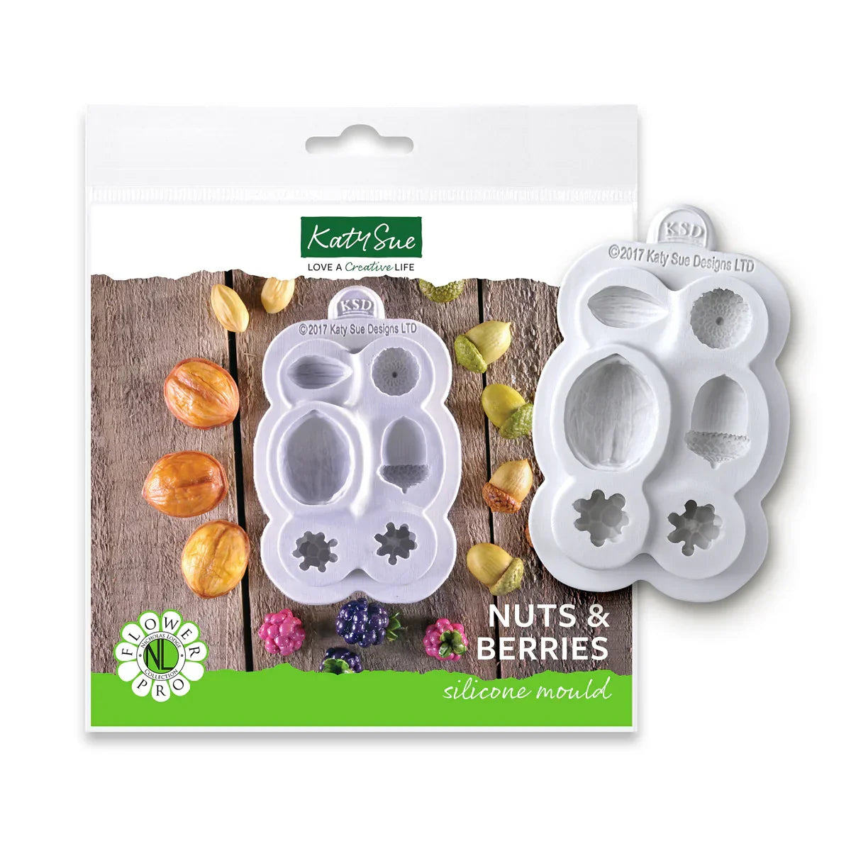 Molde de silicona Flower Pro de frutos secos y bayas-2
