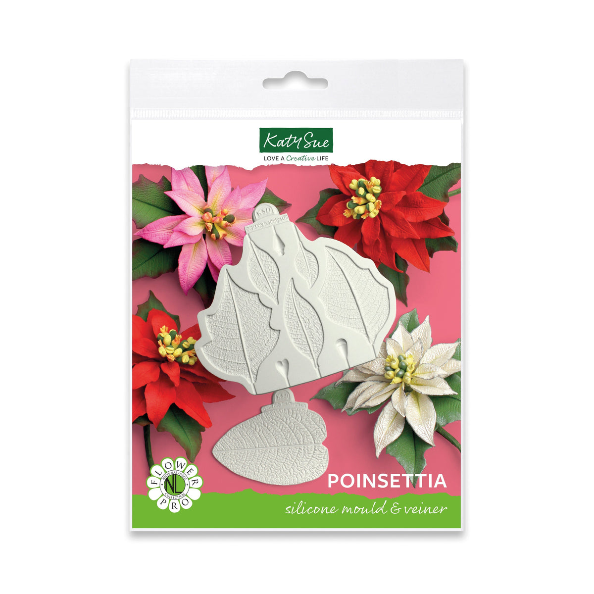 Molde de silicona y veteador para flor de Pascua Flower Pro