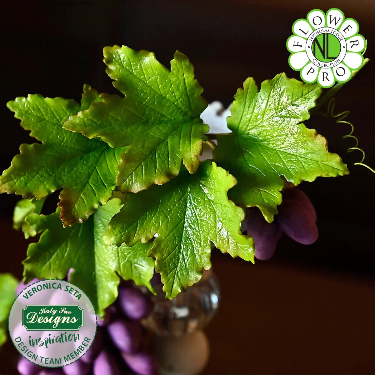Moule et veineur en silicone Flower Pro feuilles d'érable, de lierre et de ginkgo-5
