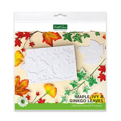 Moule et veineur en silicone Flower Pro feuilles d'érable, de lierre et de ginkgo-1