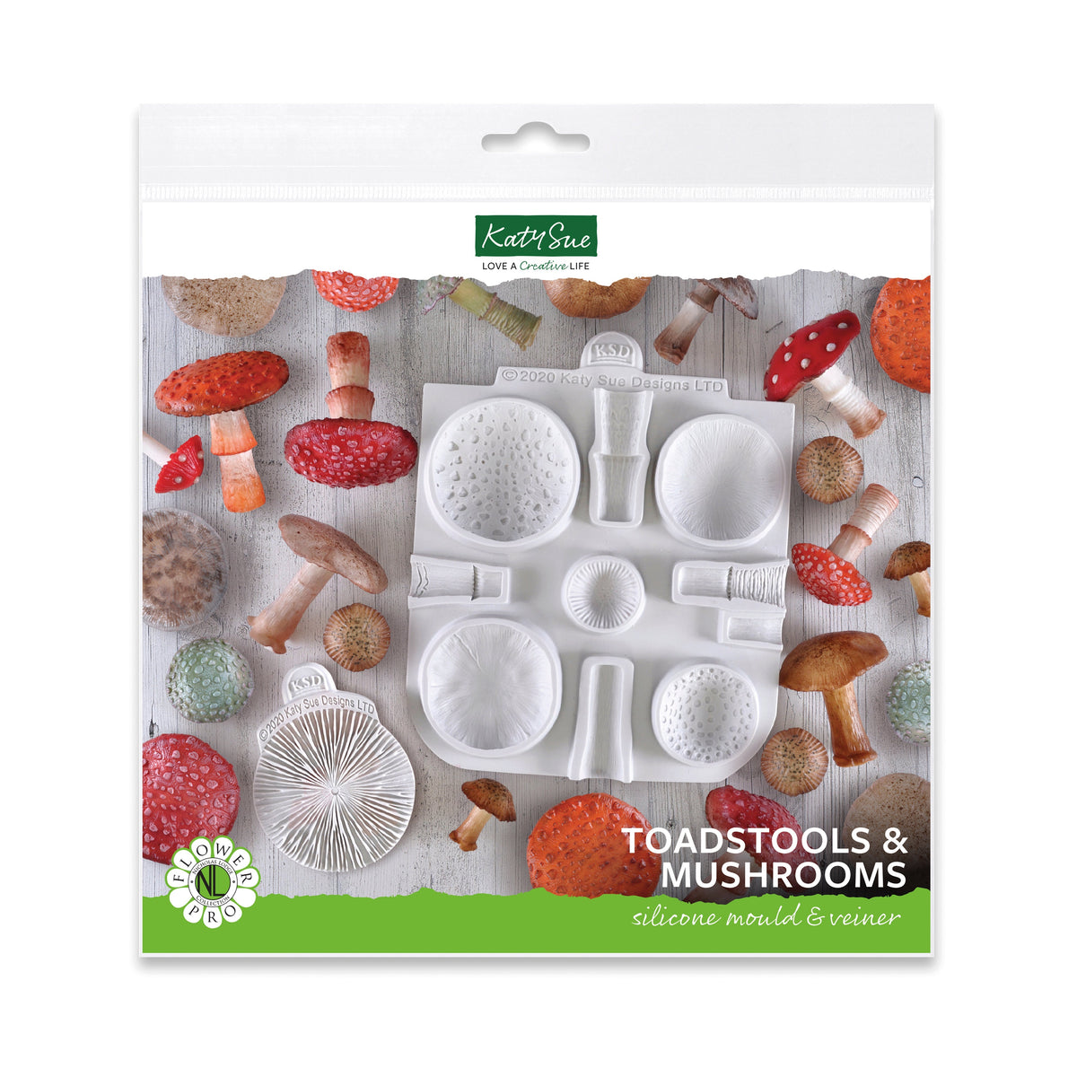 Flower Pro Toadstools and Mushrooms Mould and Veiner-1