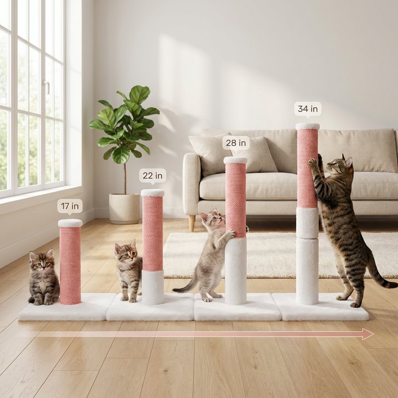 Noba Evolution - 4 in 1 Scratching post - White Faux fur-1