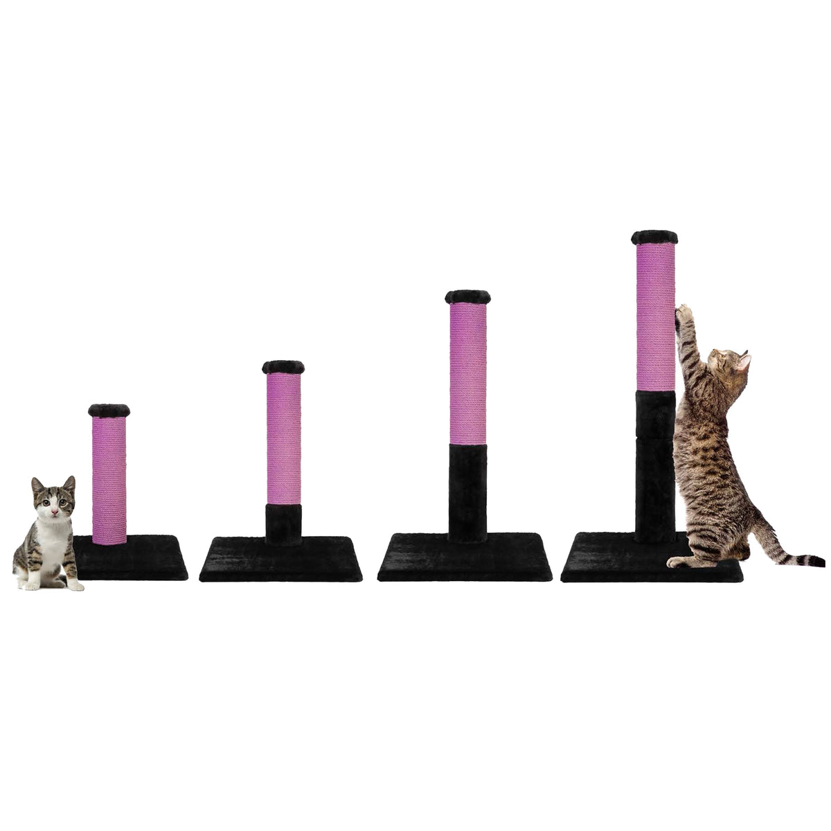 Noba Evolution - 4 in 1 Scratching post - Black Faux Fur-3