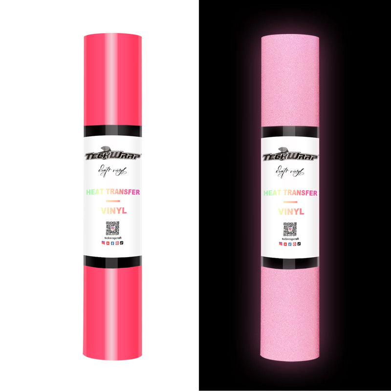 Teckwrap Reflective HTV- Neon Pink | Fashionable & Durable HTV for T-Shirts & Costumes-1