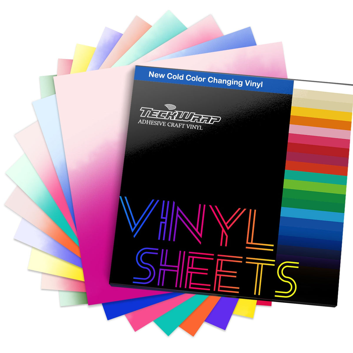 TeckWrap NEW Cold Color Changing Vinyl Sheets Pack (9 PCS)-1