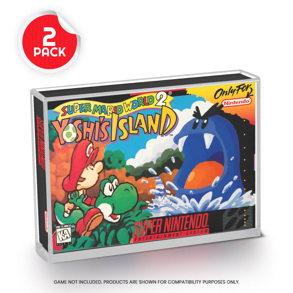 EVORETRO Acrylic Display Protector for SNES Games and N64 Game Box - Pack of 2-1