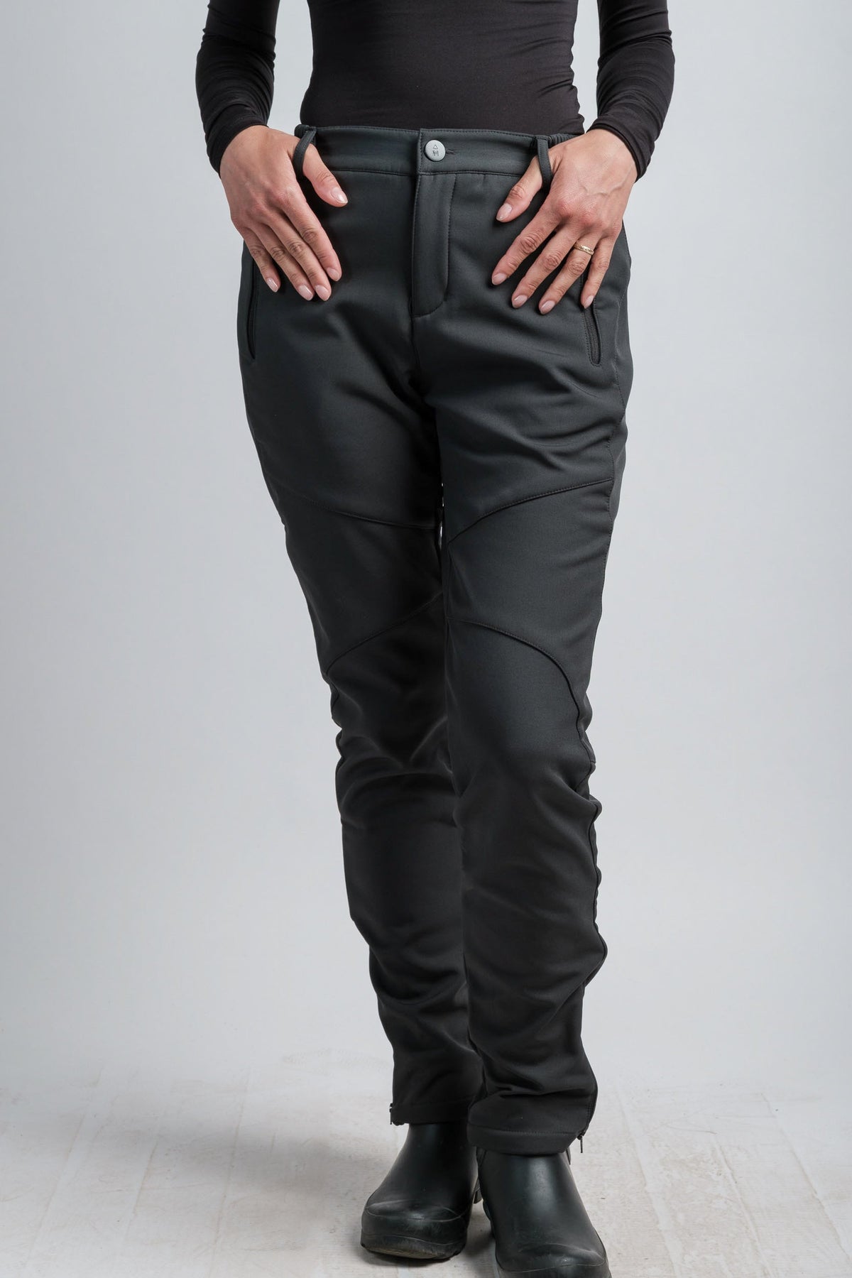 Women's Gray High Waist V2 Adventure Water Resistant Pants-2