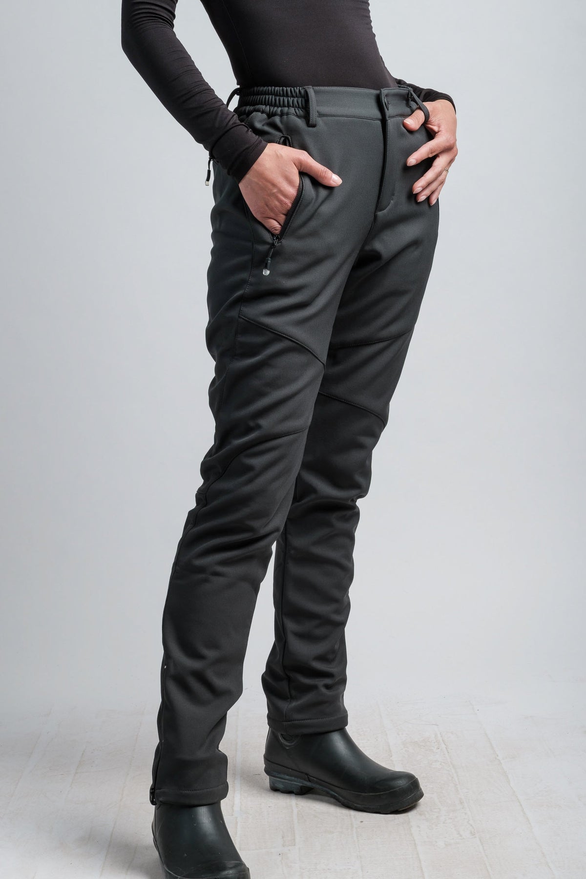 Women's Gray High Waist V2 Adventure Water Resistant Pants-1