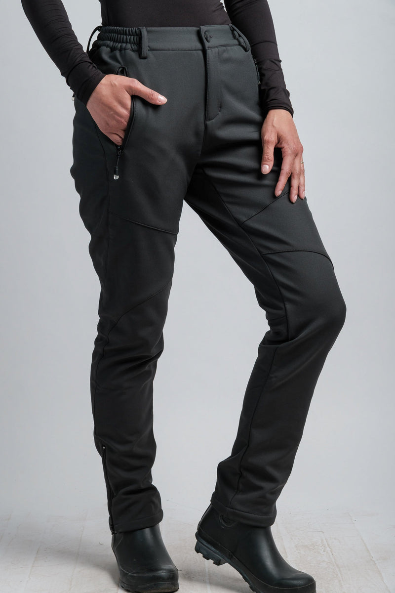 Women's Gray High Waist V2 Adventure Water Resistant Pants-3