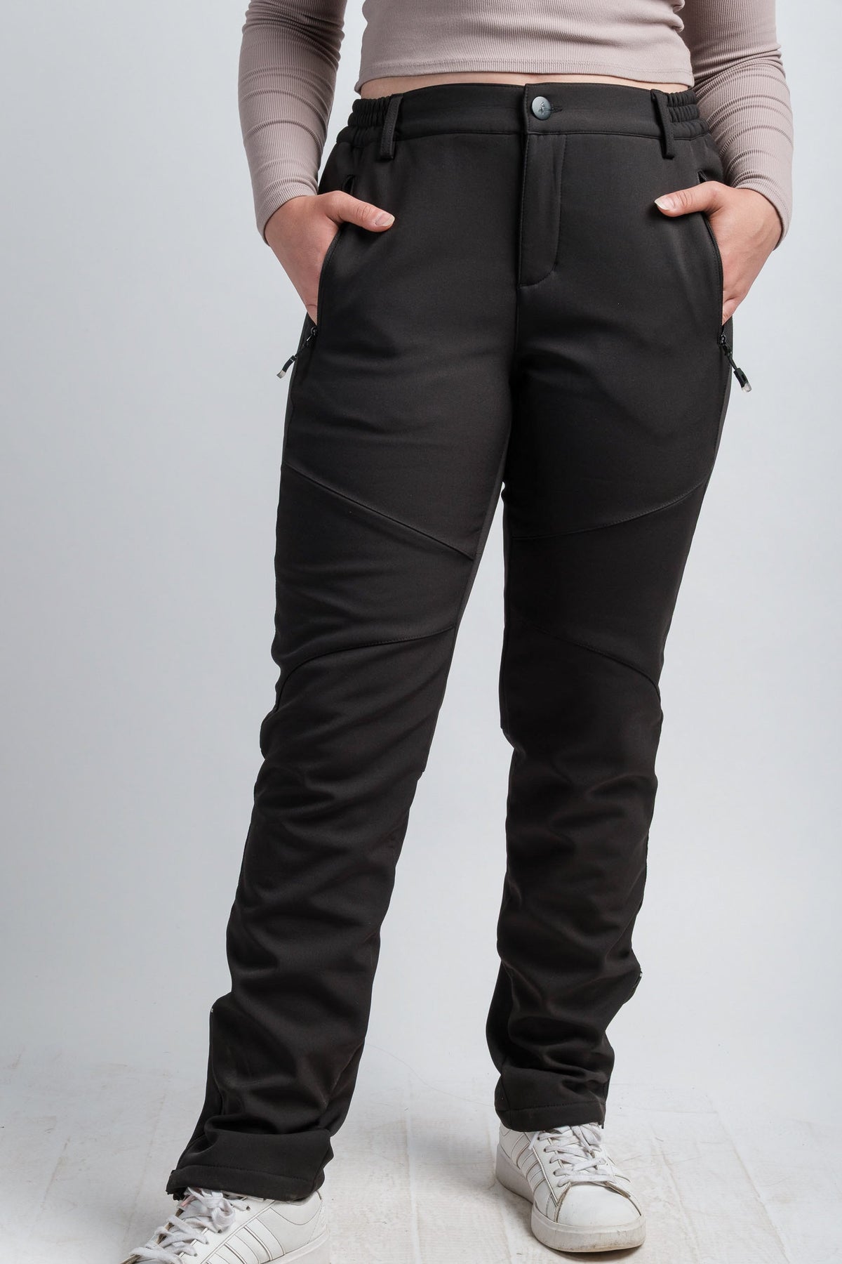 Women's Black High Waist V2 Adventure Water Resistant Pants-1