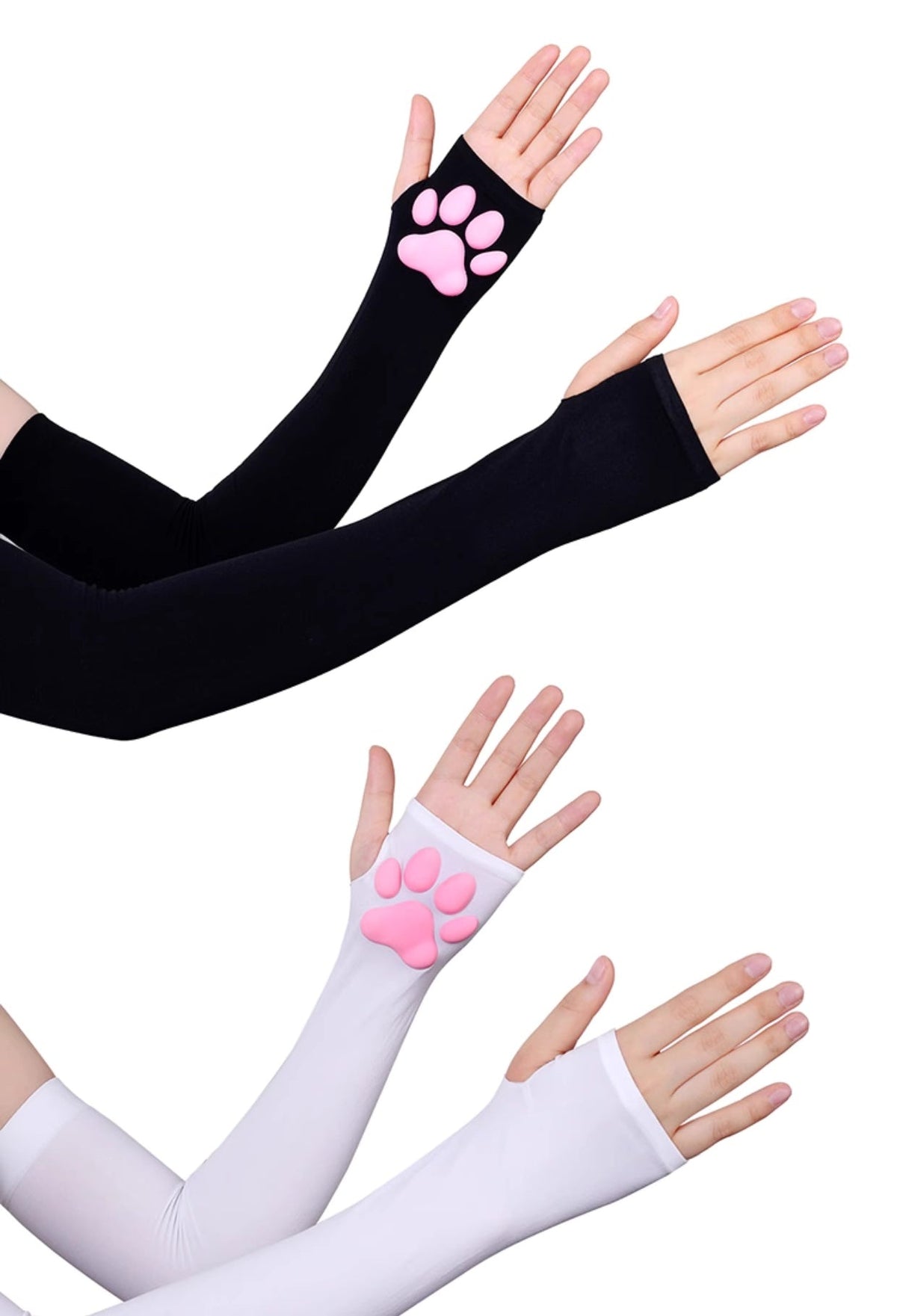 Cat Paw Sleeves with 3D Cat Paw Paddings Anime Style Velvet Cosplay Sleeves-12
