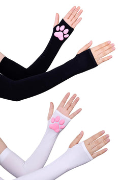 Cat Paw Sleeves with 3D Cat Paw Paddings Anime Style Velvet Cosplay Sleeves-12
