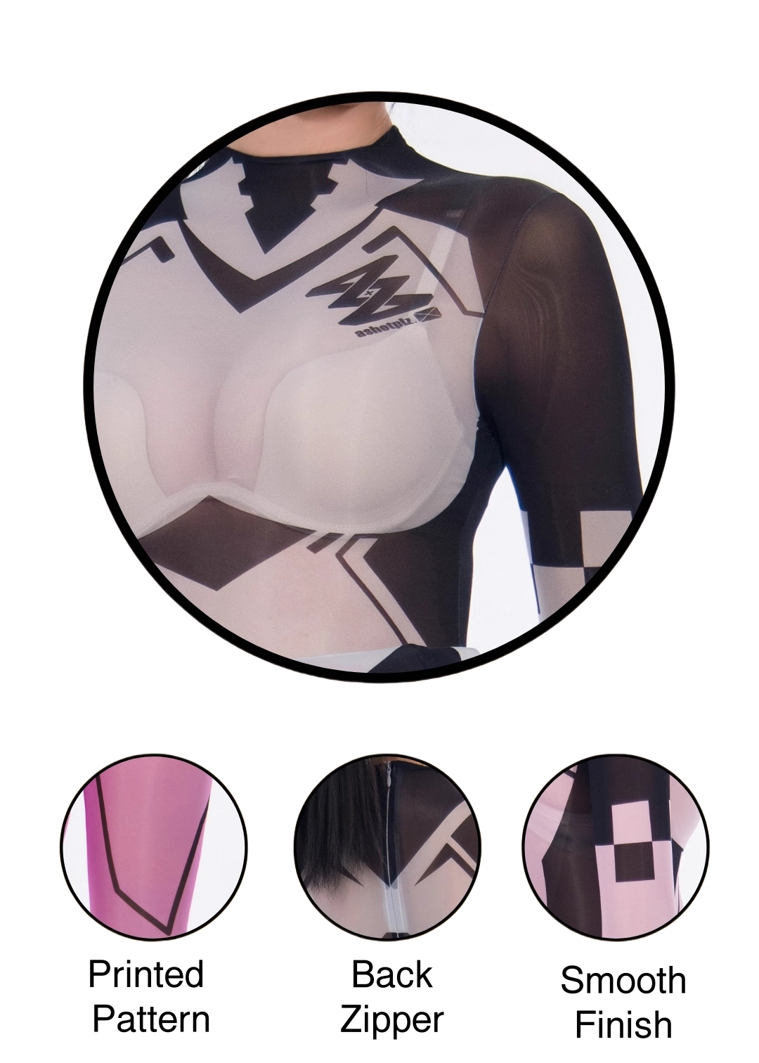 Cyber-Elegance 10D Ultra-Sheer Bodystocking | Anime-Inspired Sci-Fi Silhouette-10