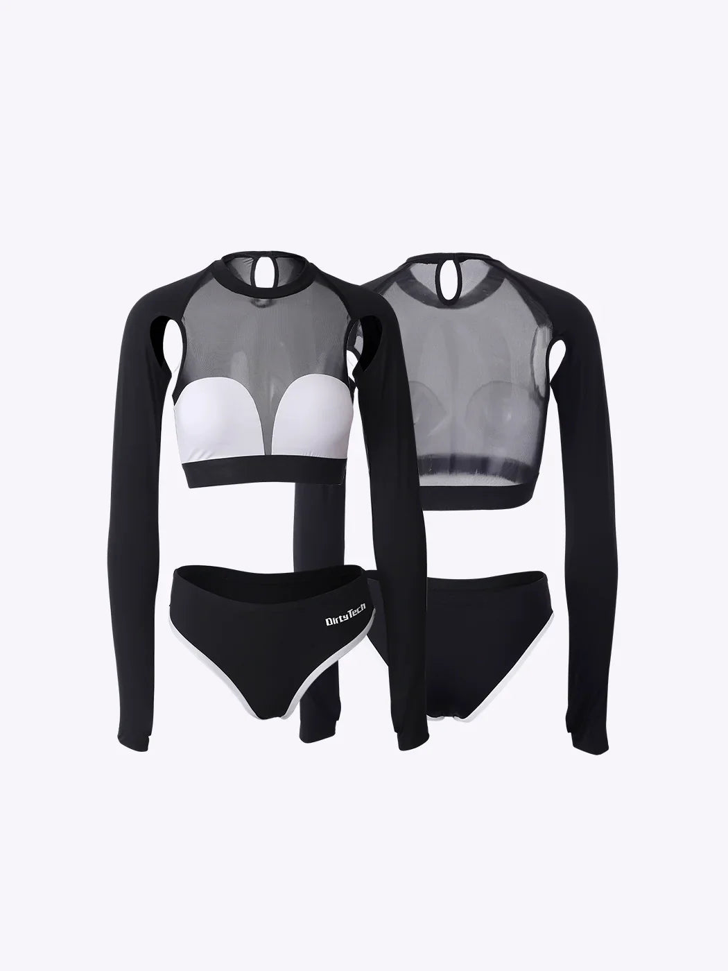 Anime Style The Beluga Whale Long-sleeved Sports Suit Gymnastics Suit Sexy Active Wear-3