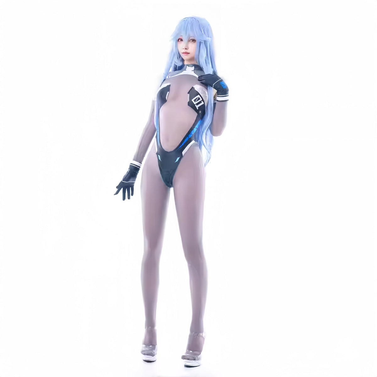 Anime Sci-Fi Spandex Cosplay Open Crotch Bodysuit Costume Lingerie Zentai-9