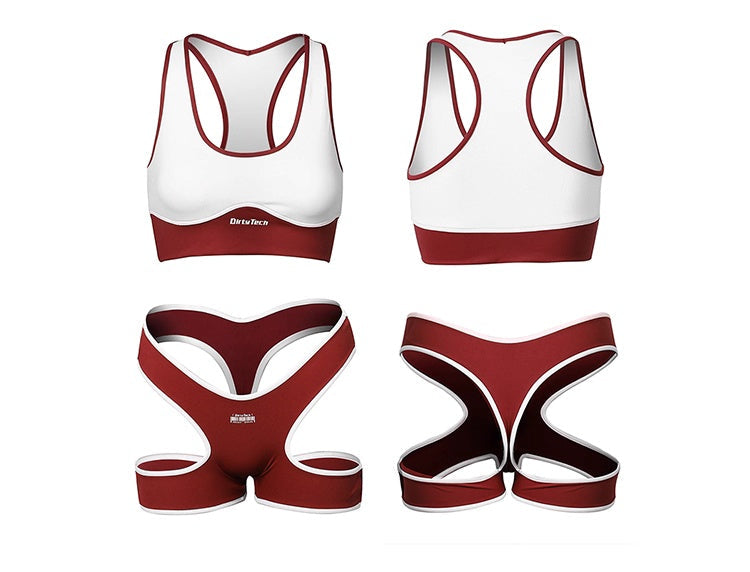 Anime Style 3-Piece Short Gymnastics Uniform Sports Tank Top with Sexy Cutout Shorts-18