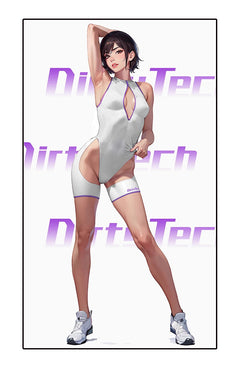 Anime Style Sexy One-piece Swimsuit Front Zipper Spandex Racing Swimwear Bodysuit-3