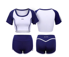 Anime Style 3-Piece Short Gymnastics Uniform Volleyball Sports Activewear-2