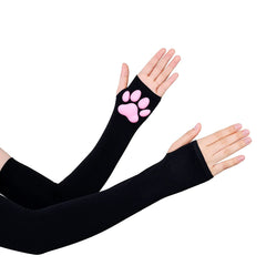 Cat Paw Sleeves with 3D Cat Paw Paddings Anime Style Velvet Cosplay Sleeves-5