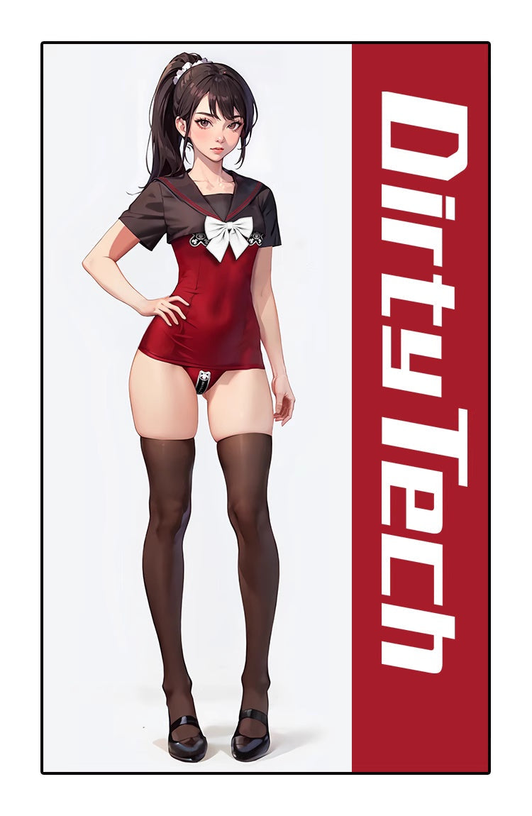 Japanese Anime Sailor Style Two-Piece Uniform Swimsuit Set with Bandage Design-2