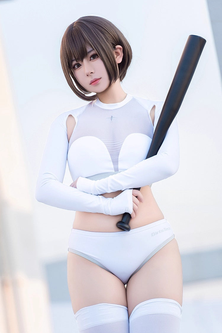 Anime Style The Beluga Whale Long-sleeved Sports Suit Gymnastics Suit Sexy Active Wear-8