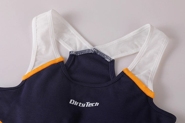 Anime Style Boxing Running Sexy Sports Activewear Set Hollow Tank Top with Shorts-11