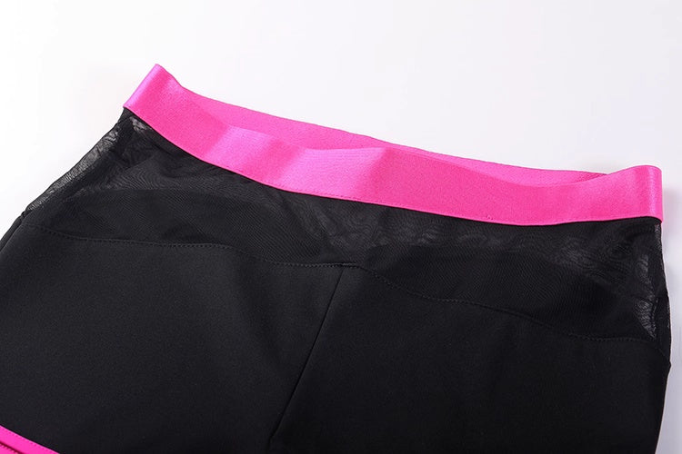 Anime Style Short Gymnastics Uniform Sheer Mesh Volleyball Sports Activewear-19