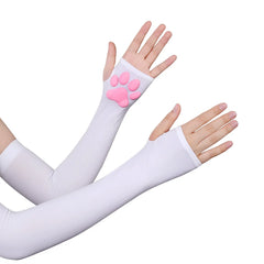Cat Paw Sleeves with 3D Cat Paw Paddings Anime Style Velvet Cosplay Sleeves-6