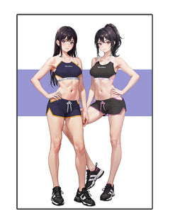 Anime Style Boxing Running Sexy Sports Activewear Set Hollow Tank Top with Shorts-3