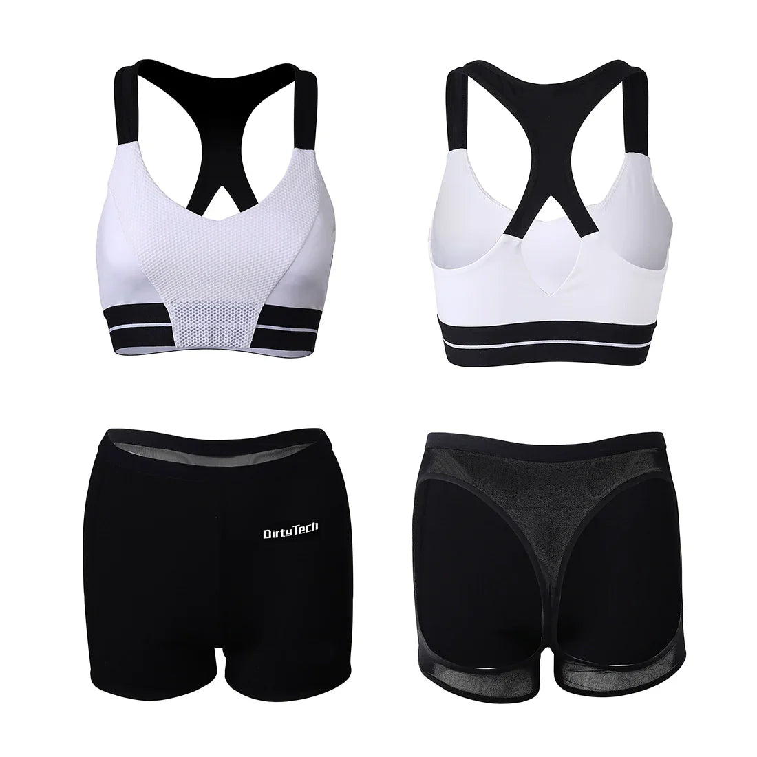 Anime Style 2-Piece Short Gymnastics Uniform Sports Tank Top with Sexy Cutout Shorts-2