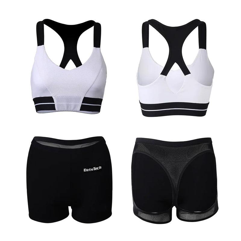 Anime Style 2-Piece Short Gymnastics Uniform Sports Tank Top with Sexy Cutout Shorts-2