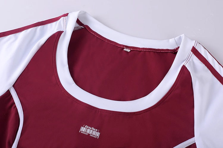 Anime Style 3-Piece Short Gymnastics Uniform Volleyball Sports Activewear-14