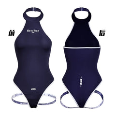 Anime Style JK One Piece Swimsuit with Jacket Spandex Racing Suit Wet Suit-4