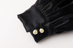 Bunny Girl Sexy Cute Costume PU Jacket Sheer Stockings Cosplay Lingerie Set-10