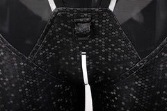Tactical Anime Girl PU Leather Sheer Mesh Sexy Open Crotch Cosplay Full Bodysuit Costume-13