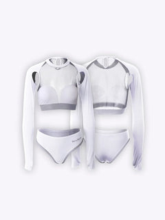 Anime Style The Beluga Whale Long-sleeved Sports Suit Gymnastics Suit Sexy Active Wear-2