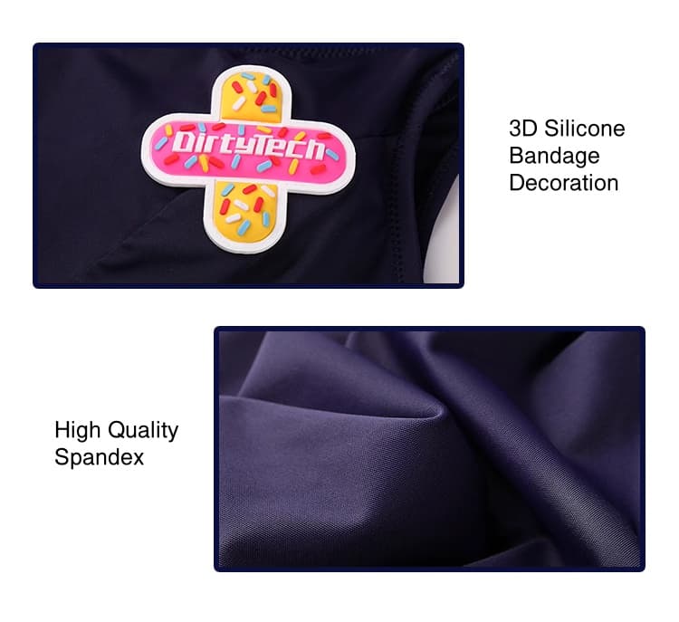 Japanese Anime Sailor Style Two-Piece Uniform Swimsuit Set with Bandage Design-11